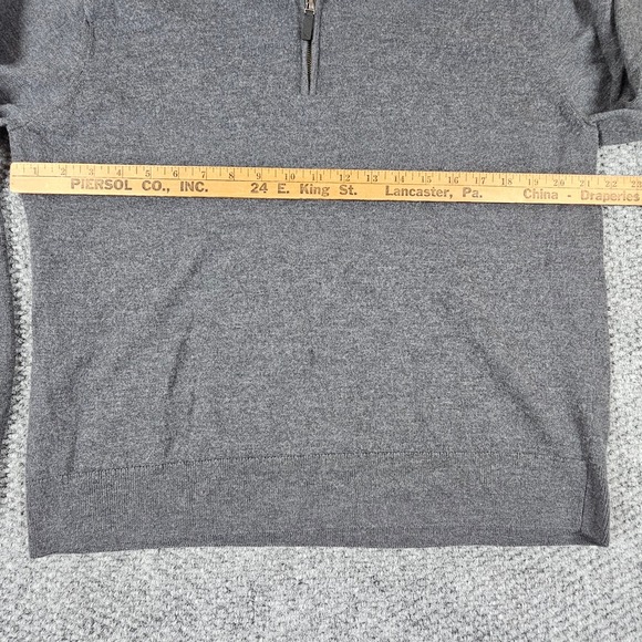 UNTUCKit Mens Grey 100% Extra Fine Merino Wool 1/4 Zip Sweater XL - Picture 4 of 6